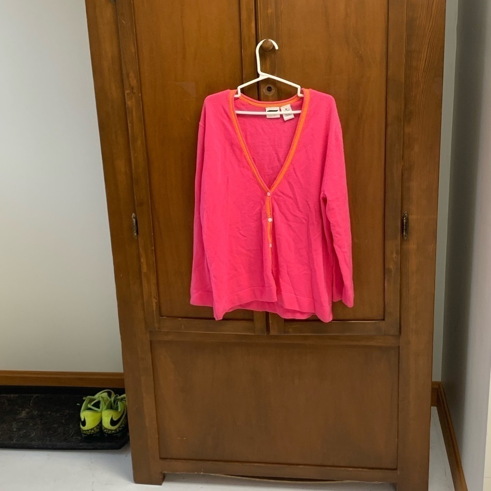Isaac Mizrahi for Target soft barbie pink button down cardigan sweater medium
